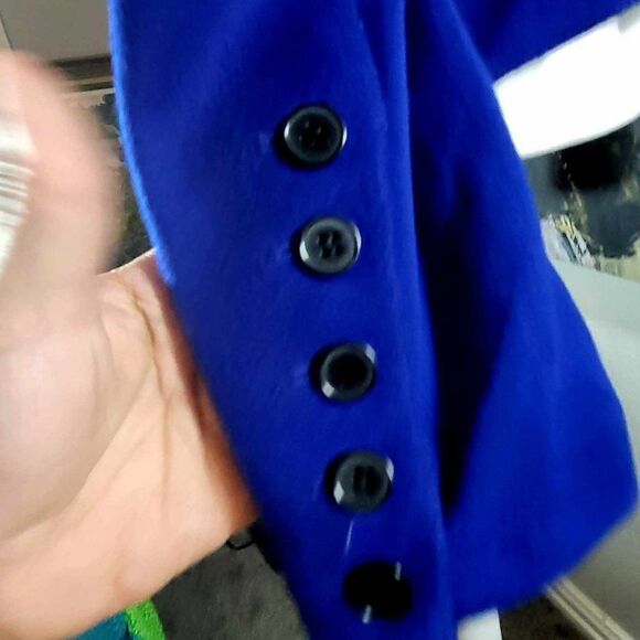 Used: Bebe Coat Color Blue..Size S - Picture 4 of 10